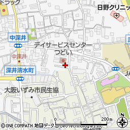 大阪府堺市中区深井中町1888-3周辺の地図