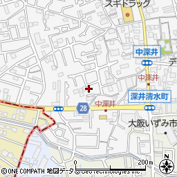 大阪府堺市中区深井中町1948-17周辺の地図
