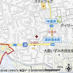 大阪府堺市中区深井中町1955-3周辺の地図