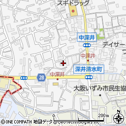 大阪府堺市中区深井中町1955-2周辺の地図