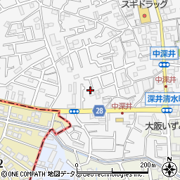 大阪府堺市中区深井中町1984-10周辺の地図