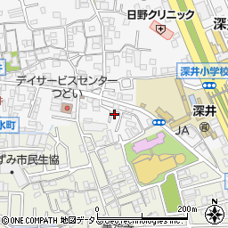 大阪府堺市中区深井中町1416-2周辺の地図