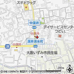 大阪府堺市中区深井中町1897-14周辺の地図