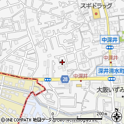 大阪府堺市中区深井中町1984-5周辺の地図