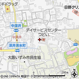 大阪府堺市中区深井中町1888-1周辺の地図