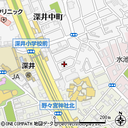 大阪府堺市中区深井中町3284周辺の地図