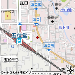 奈良県香芝市瓦口46周辺の地図