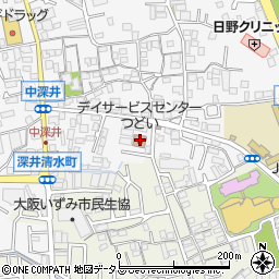 大阪府堺市中区深井中町1888-14周辺の地図