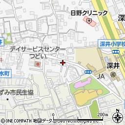 大阪府堺市中区深井中町1402-45周辺の地図