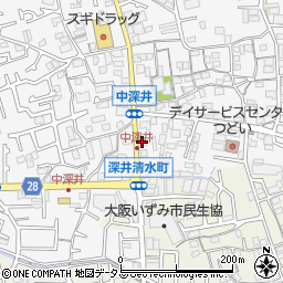 大阪府堺市中区深井中町1898周辺の地図