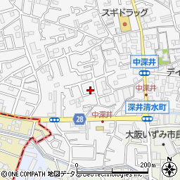大阪府堺市中区深井中町1948周辺の地図