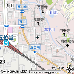 奈良県香芝市瓦口1122周辺の地図