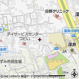 大阪府堺市中区深井中町1402-23周辺の地図