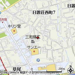 大阪府堺市東区草尾44-19周辺の地図