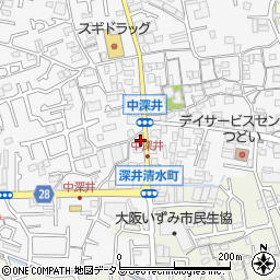 大阪府堺市中区深井中町1964-12周辺の地図