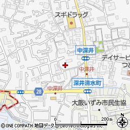 大阪府堺市中区深井中町1950-3周辺の地図