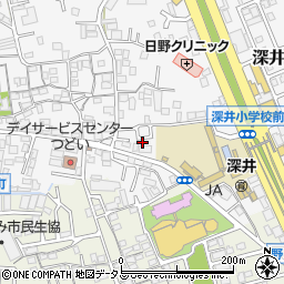 大阪府堺市中区深井中町1405-9周辺の地図