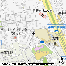 大阪府堺市中区深井中町1405-10周辺の地図