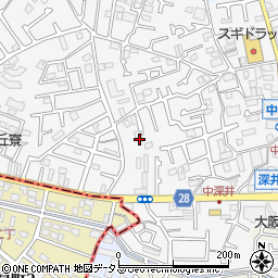 大阪府堺市中区深井中町3004周辺の地図