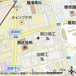 大阪府堺市西区鳳東町6丁周辺の地図