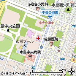 水島武道館周辺の地図