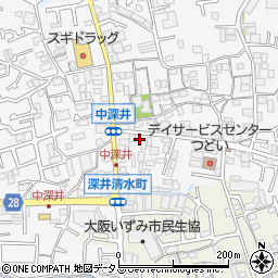 大阪府堺市中区深井中町1893周辺の地図
