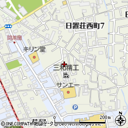 大阪府堺市東区草尾50周辺の地図