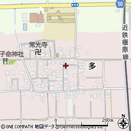奈良県磯城郡田原本町多492周辺の地図