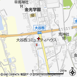 岡山県浅口市金光町大谷442-1周辺の地図