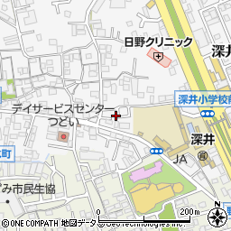 大阪府堺市中区深井中町1405-19周辺の地図