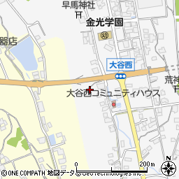 岡山県浅口市金光町大谷569周辺の地図