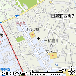 大阪府堺市東区草尾37周辺の地図