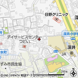 大阪府堺市中区深井中町1402-16周辺の地図