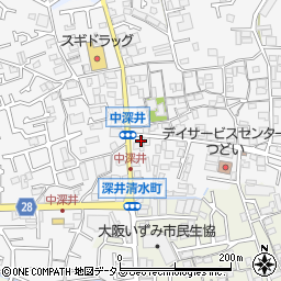 大阪府堺市中区深井中町1895周辺の地図