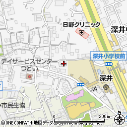 大阪府堺市中区深井中町1405-14周辺の地図