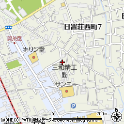 大阪府堺市東区草尾41周辺の地図