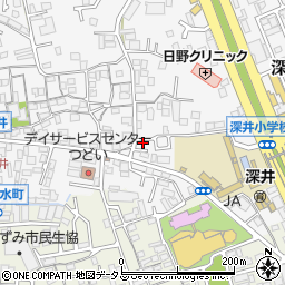 大阪府堺市中区深井中町1402-11周辺の地図