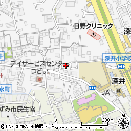 大阪府堺市中区深井中町1402-12周辺の地図