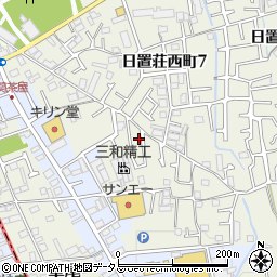 大阪府堺市東区草尾44周辺の地図