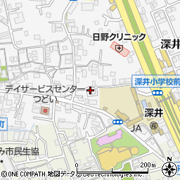 大阪府堺市中区深井中町1405-15周辺の地図