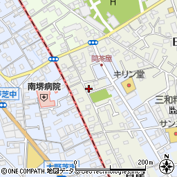 大阪府堺市東区草尾25-12周辺の地図