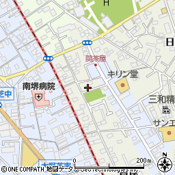大阪府堺市東区草尾25周辺の地図