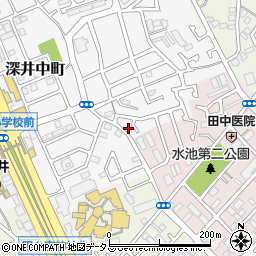 大阪府堺市中区深井中町477周辺の地図