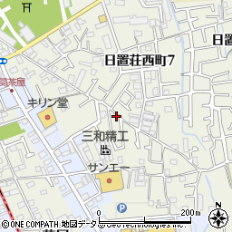大阪府堺市東区草尾44-3周辺の地図