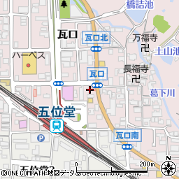 奈良県香芝市瓦口2299周辺の地図