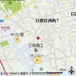 大阪府堺市東区草尾42-10周辺の地図