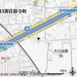 大阪府堺市東区日置荘原寺町276周辺の地図