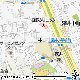 大阪府堺市中区深井中町1390-2周辺の地図