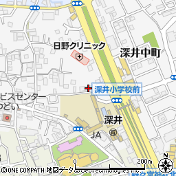 大阪府堺市中区深井中町1390-1周辺の地図