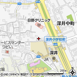 大阪府堺市中区深井中町1390周辺の地図
